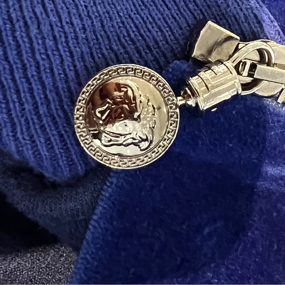 VERSACE BLUE MEDUSA HEAD HOODIE - Picture 7 of 9